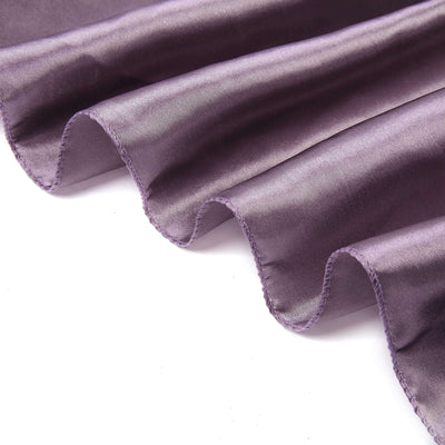 Satin 72"x72" Table Overlay Square Tablecloth Violet Amethyst - Smooth Finish Table Cover - Linen Luxes