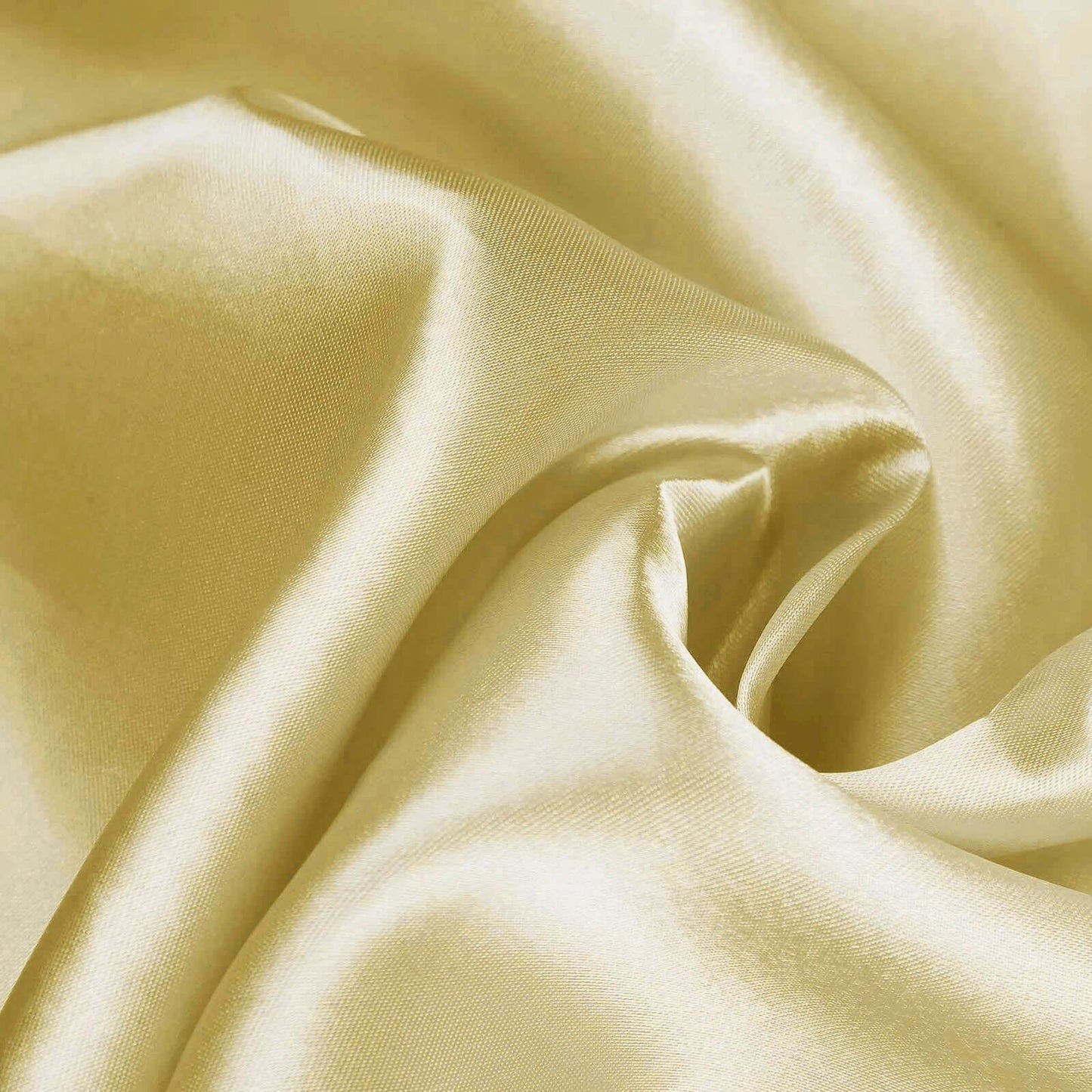 Satin Chair Cover Self - Tie Universal Design Champagne - Durable Slip - On Cover for Folding, Dining, Banquet & Standard Chairs - Linen Luxes