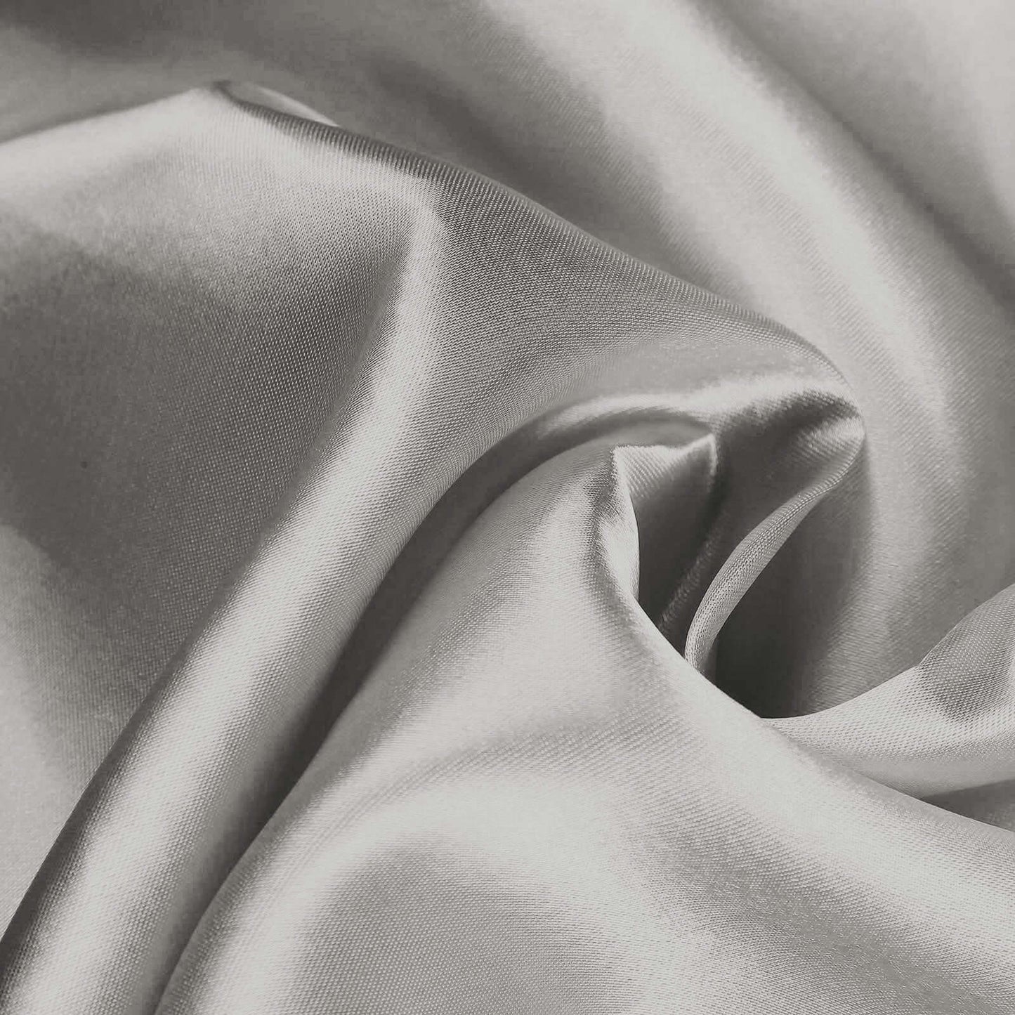 Satin Chair Cover Self - Tie Universal Design Silver - Durable Slip - On Cover for Folding, Dining, Banquet & Standard Chairs - Linen Luxes