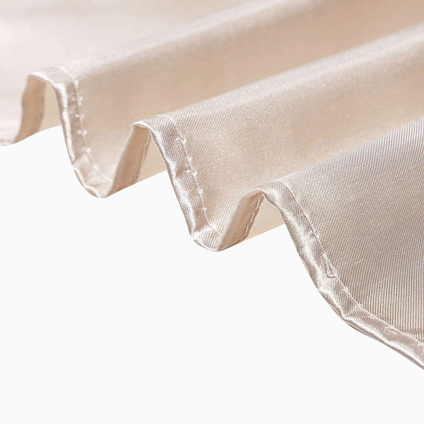 Satin Rectangular 60"x102" Tablecloth Beige - Smooth and Lustrous Table Cover - Linen Luxes