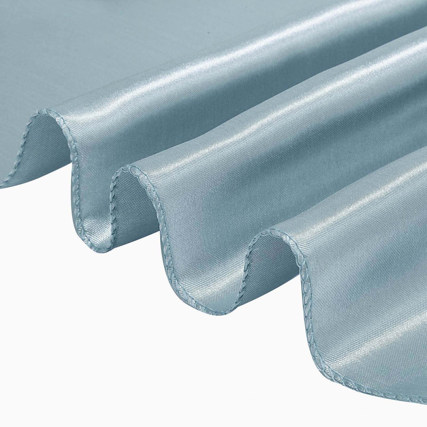 Satin Rectangular 60"x126" Tablecloth Dusty Blue - Smooth and Lustrous Table Cover - Linen Luxes