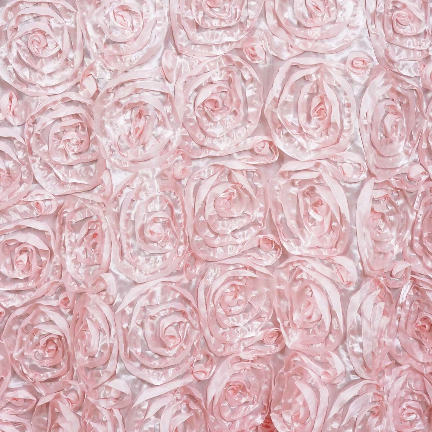 Satin Rosette Chair Cover for Banquet Chairs Blush - Stretch Fitted Slip - On Slipcover - Linen Luxes