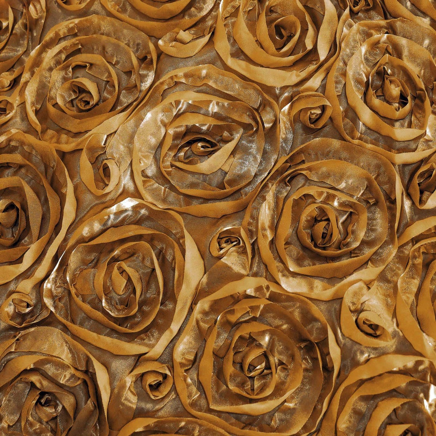 Satin Rosette Chair Cover for Banquet Chairs Gold - Stylish Stretch Fitted Slip - On Design for Sophisticated Gatherings - Linen Luxes