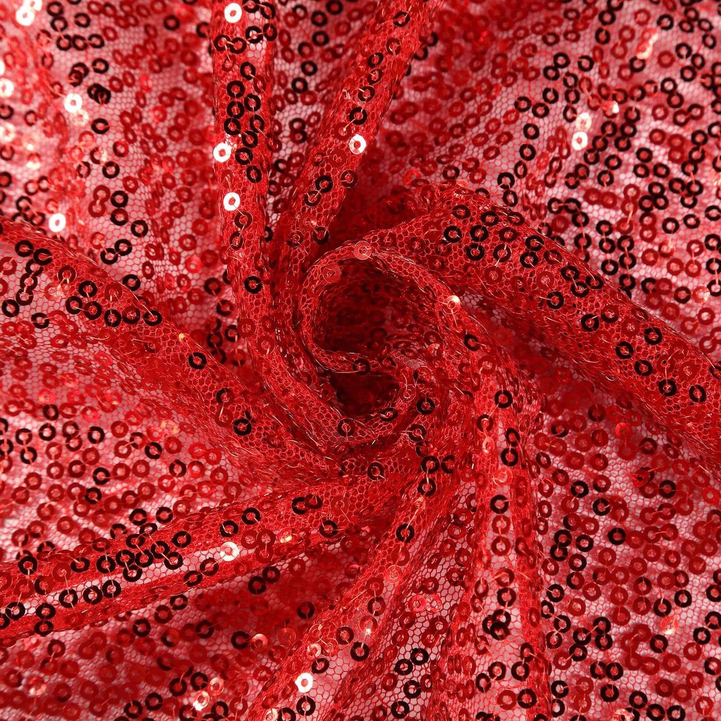 Sequin 12"x108" Table Runner Red - Glittering Design - Linen Luxes