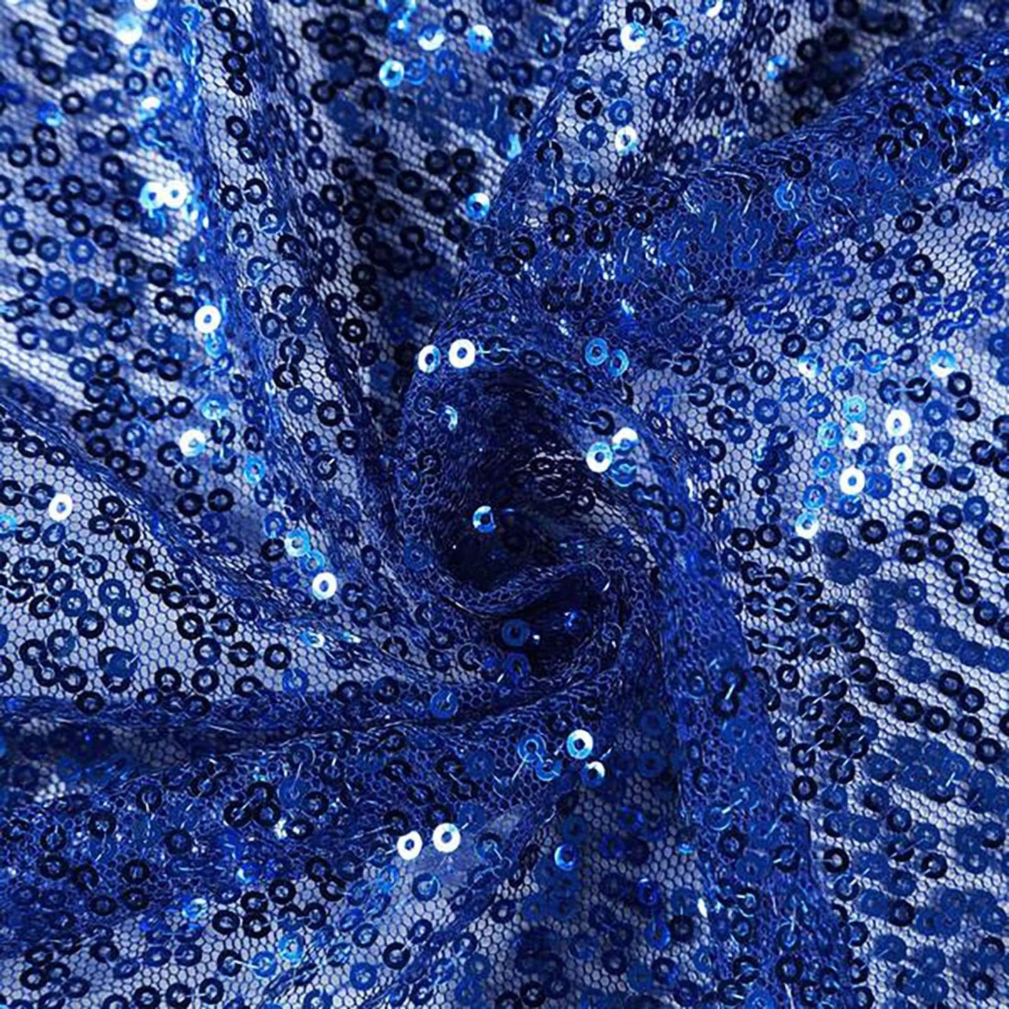 Sequin 12"x108" Table Runner Royal Blue - Glittering Design - Linen Luxes