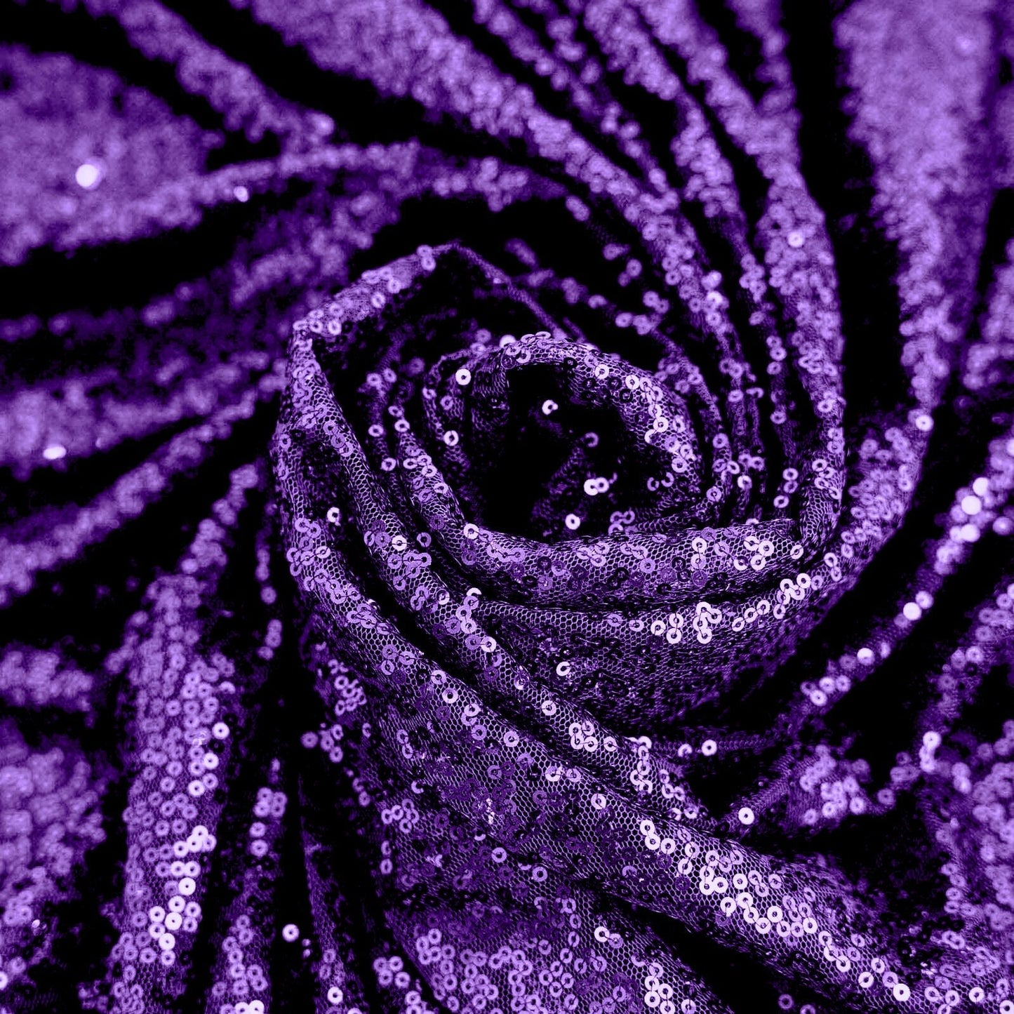 Sequin 90"x132" Rectangle Tablecloth Purple - Seamless Sparkly Table Cover - Linen Luxes