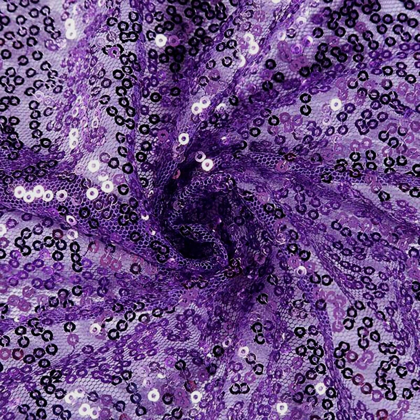 Sequin 90"x156" Rectangle Tablecloth Purple - Seamless Twinkling Table Cover - Linen Luxes