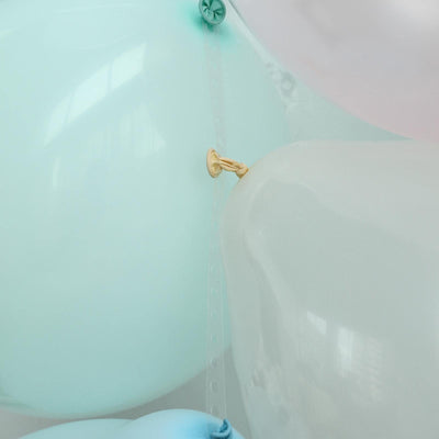 Set of 4 Balloon Arch Kit - Decorating Strips, Balloon Tie Tool, Glue Dots and Curling Ribbon for Party Decorations - Linen Luxes