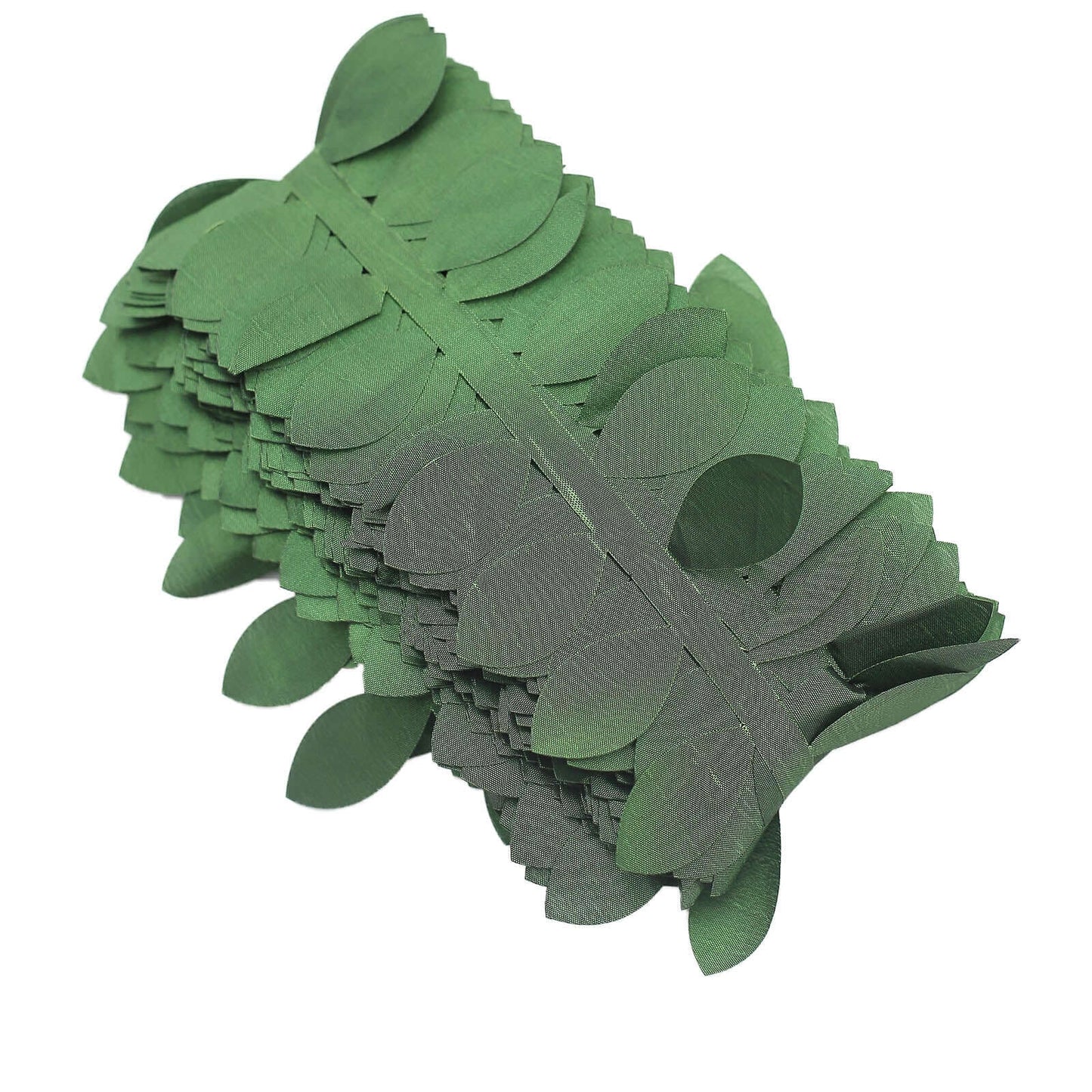 Taffeta Ribbon Sash with 4" Leaf Petal Design Green 50ft - Sophisticated Artificial Fabric Garland