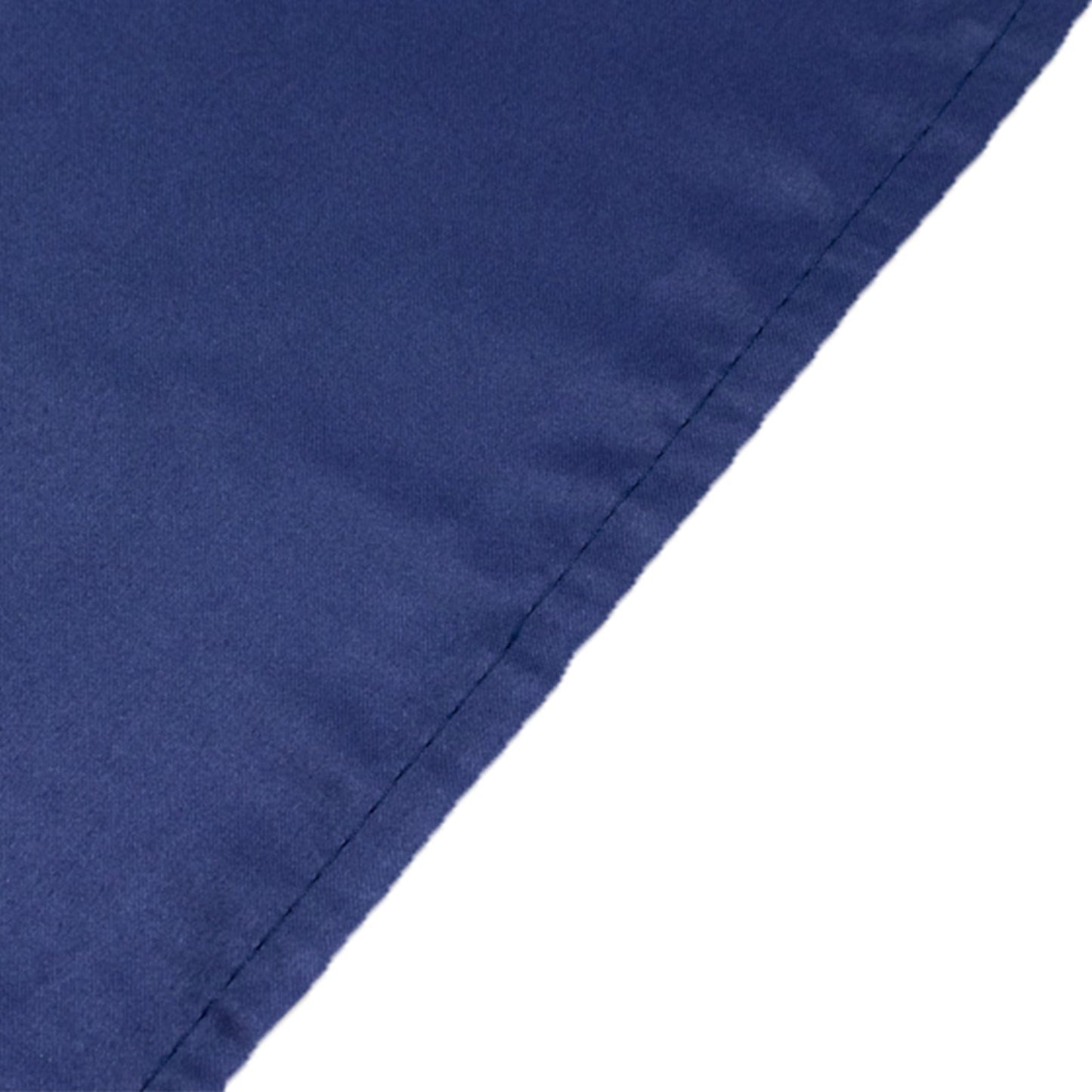 Lamour Satin 60"x102" Rectangle Tablecloth Navy Blue - Durable & Silky Soft Feel Table Cover
