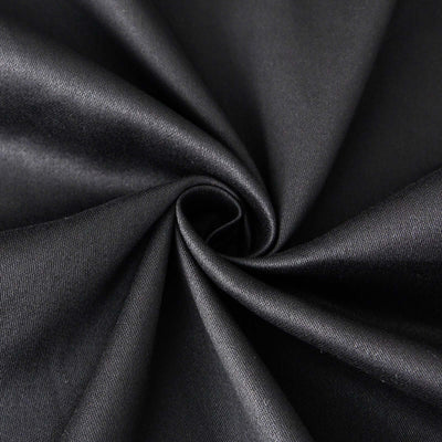 100% Cotton 90"x90" Square Tablecloth Black Linen - Soft & Breathable Fabric Table Cover