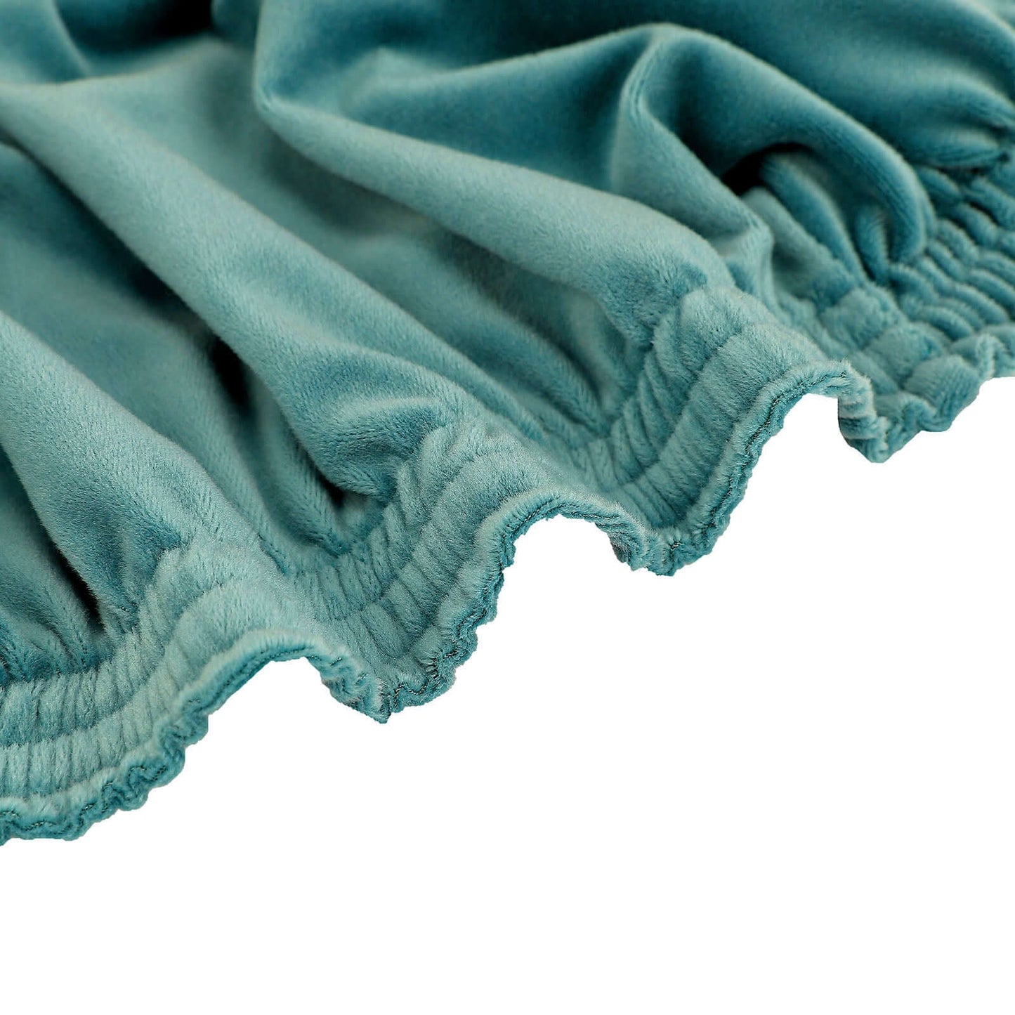 Velvet Chair Cushion Protector Stretch with Tie for Dining Chairs Teal - Durable Cover for Formal Gatherings