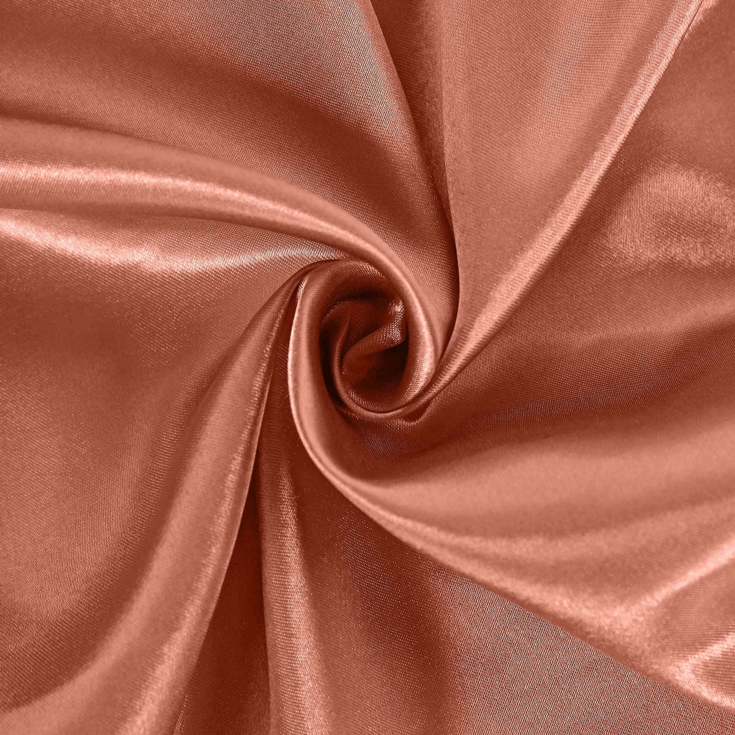 Satin Chair Cover Self-Tie Universal Design Terracotta (Rust) - Durable Slip-On Cover for Folding, Dining, Banquet & Standard Chairs
