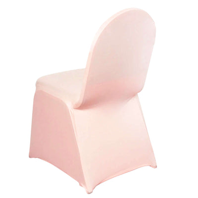 Spandex Chair Cover for Banquet Chairs Blush - Stretch 160GSM Fabric with Slip - On Slipcover - Linen Luxes