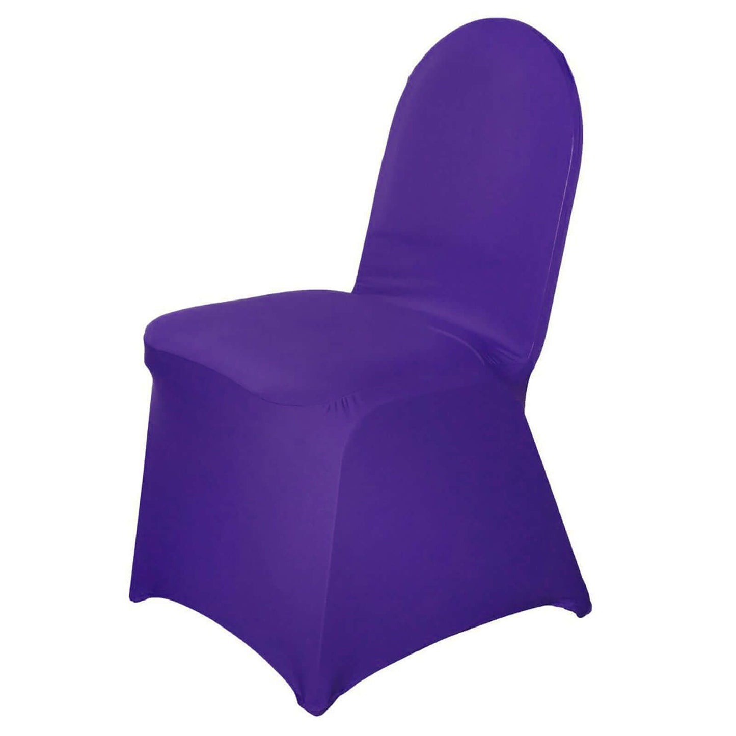 Spandex Chair Cover for Banquet Chairs Purple - Stretch 160GSM Fabric with Slip - On Slipcover - Linen Luxes