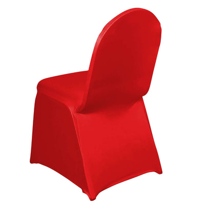 Spandex Chair Cover for Banquet Chairs Red - Stretch 160GSM Fabric with Slip - On Slipcover - Linen Luxes