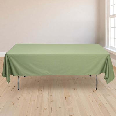 Scuba Rectangular 60"x102" Tablecloth Dusty Sage Green - Wrinkle Free & Stain Resistant Table Cover