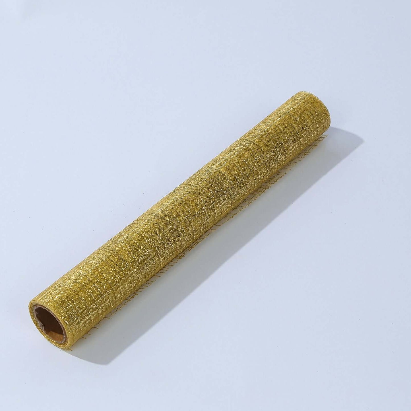 Mesh 11"x108" Table Runner Metallic Gold - Glitter Design for Convenient Event Decoration