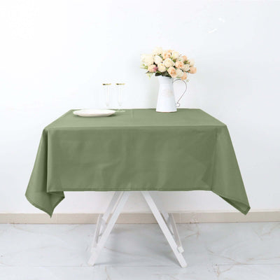 Polyester Square 54"x54" Tablecloth Dusty Sage Green - Wrinkle-Resistant & Durable Table Cover