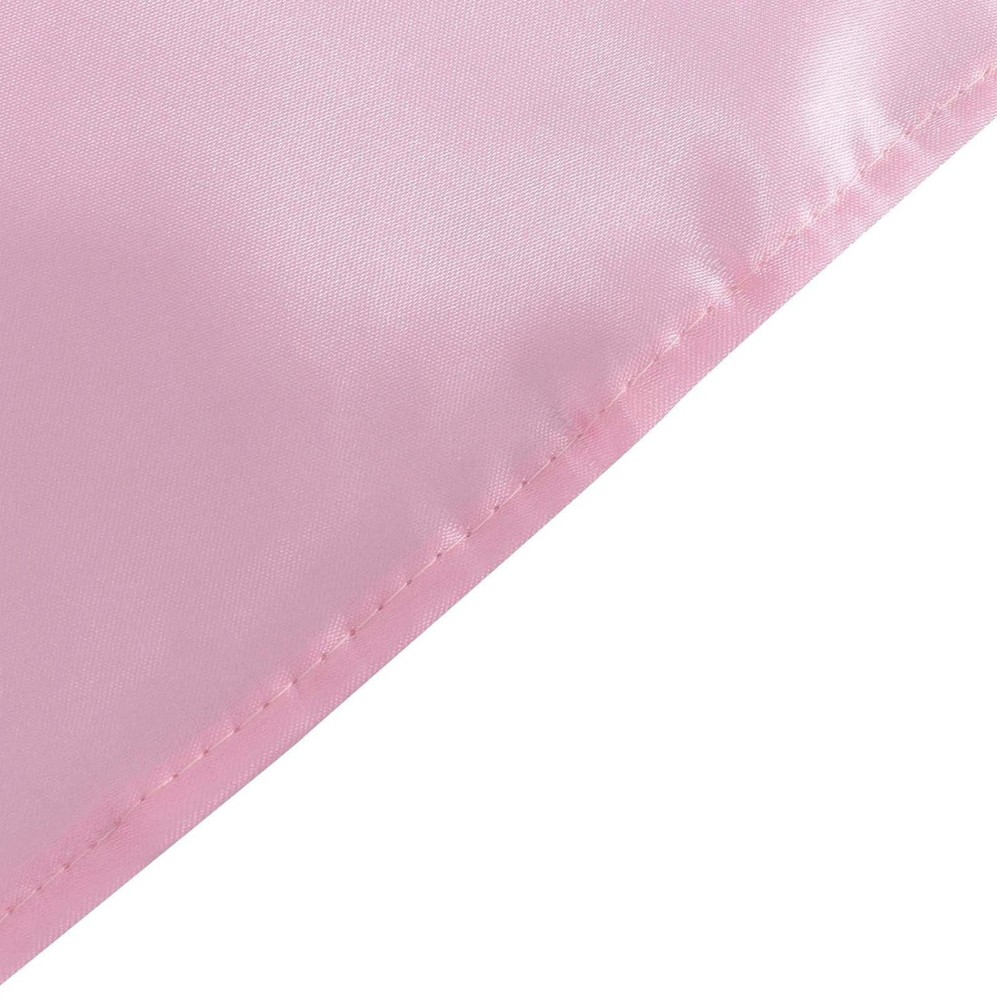 Satin Rectangular 90"x132" Tablecloth Pink - Seamless Table Cover