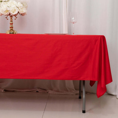 Scuba Rectangular 60"x102" Tablecloth Red - Wrinkle Free & Stain Resistant Table Cover