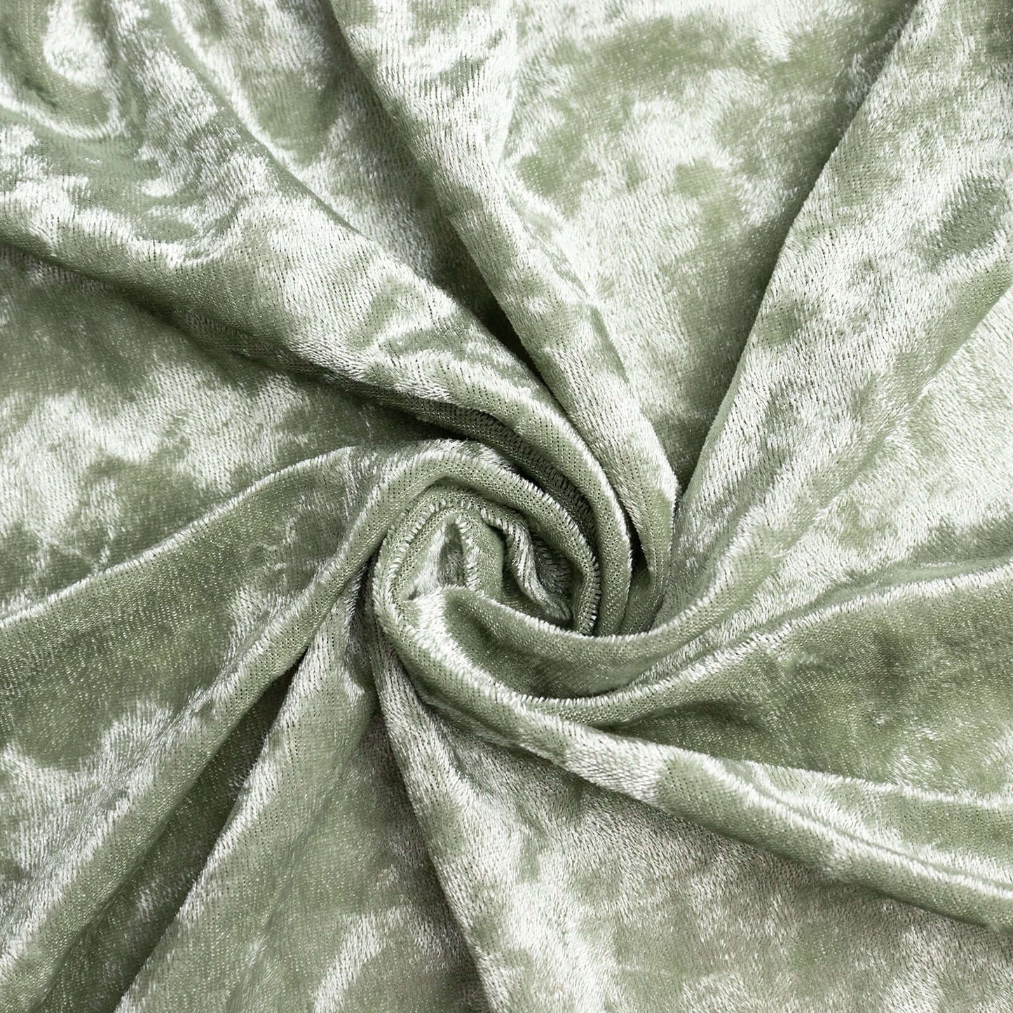 Crushed Velvet Spandex 30" Round Cocktail Table Cover Sage Green Smooth Highboy Tablecloth