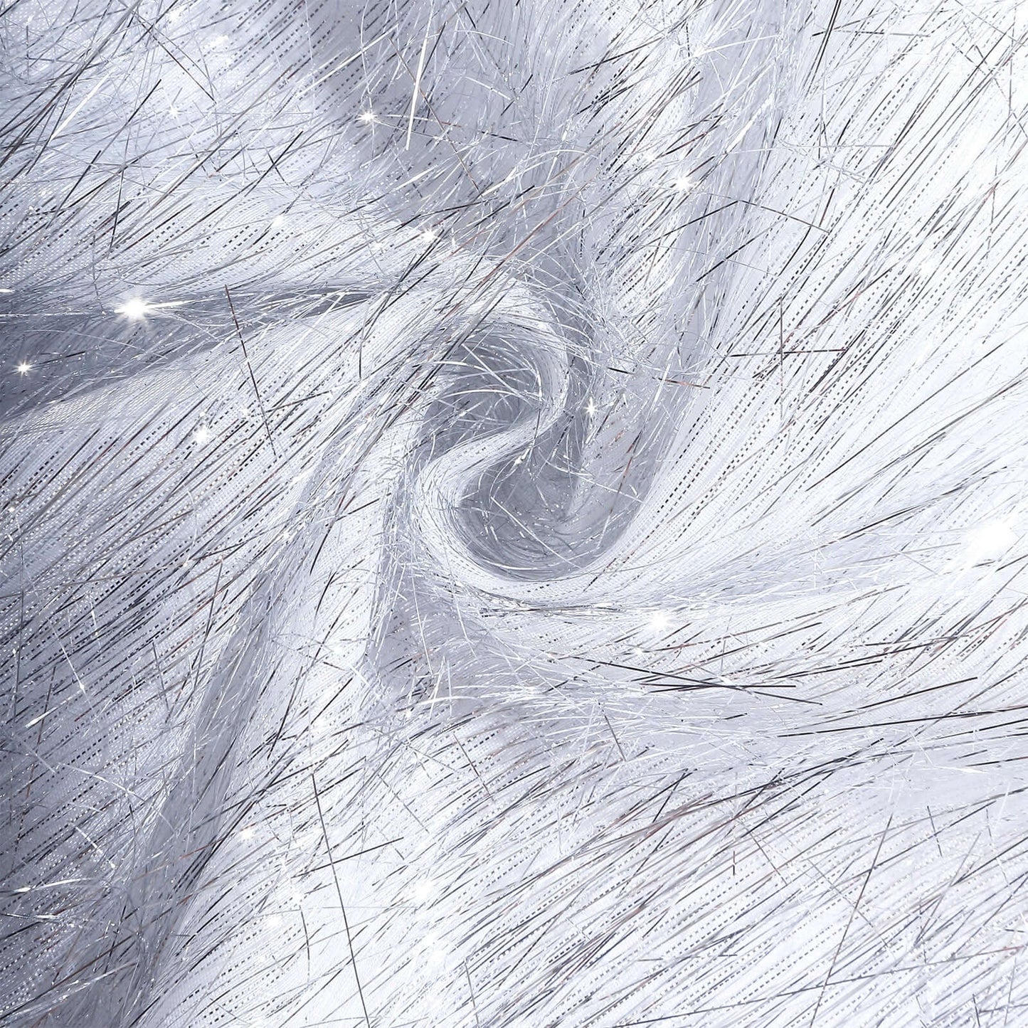 Set of 3 Silver Metallic Fringe Chiara Wedding Arch Covers, Fitted Covers For Round Top Backdrop Stands - 5ft, 6ft, 7ft