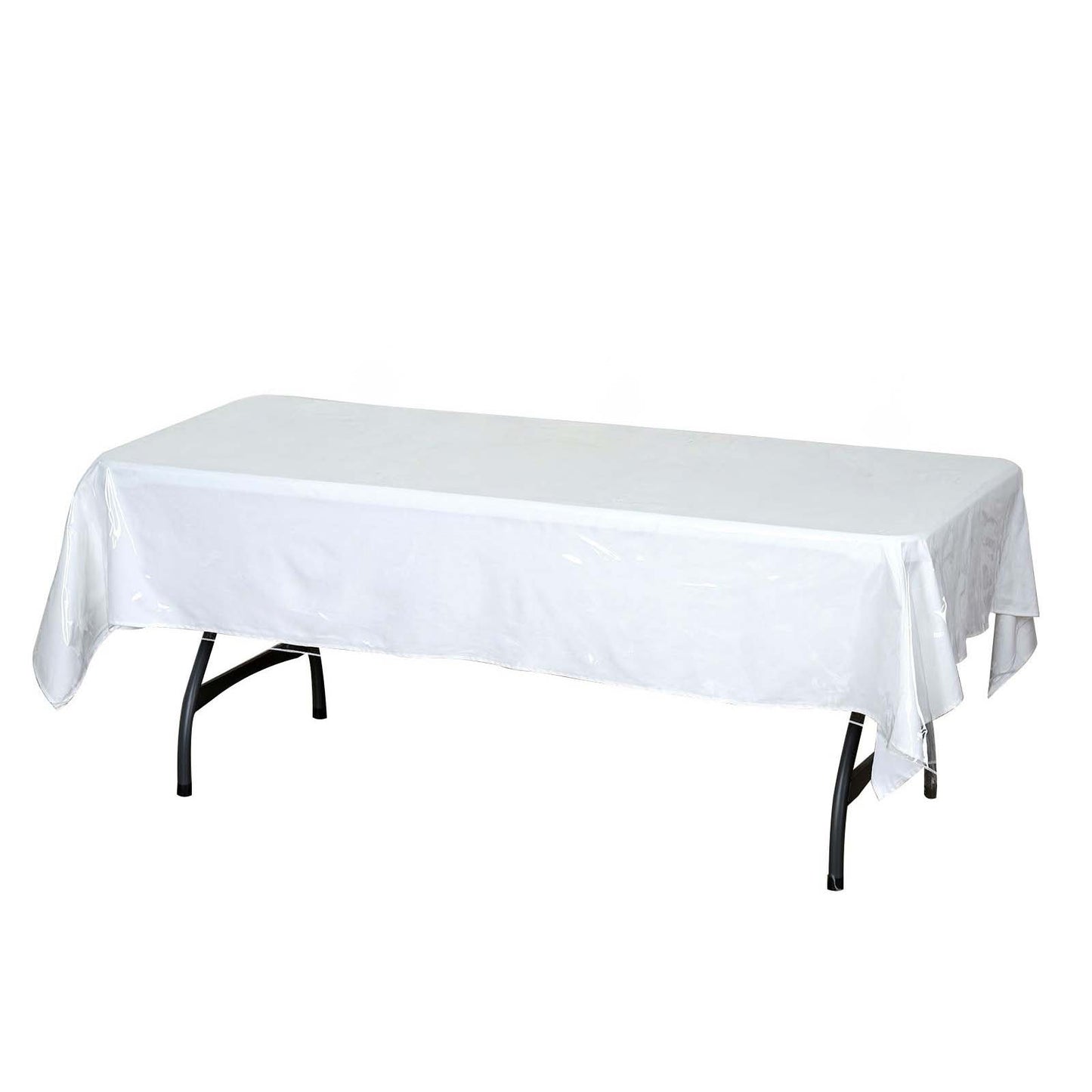 Vinyl Tablecloth Clear Eco - Friendly Rectangle - Sturdy PVC Tablecloth 60"x90" 10 Mil Thick - Linen Luxes