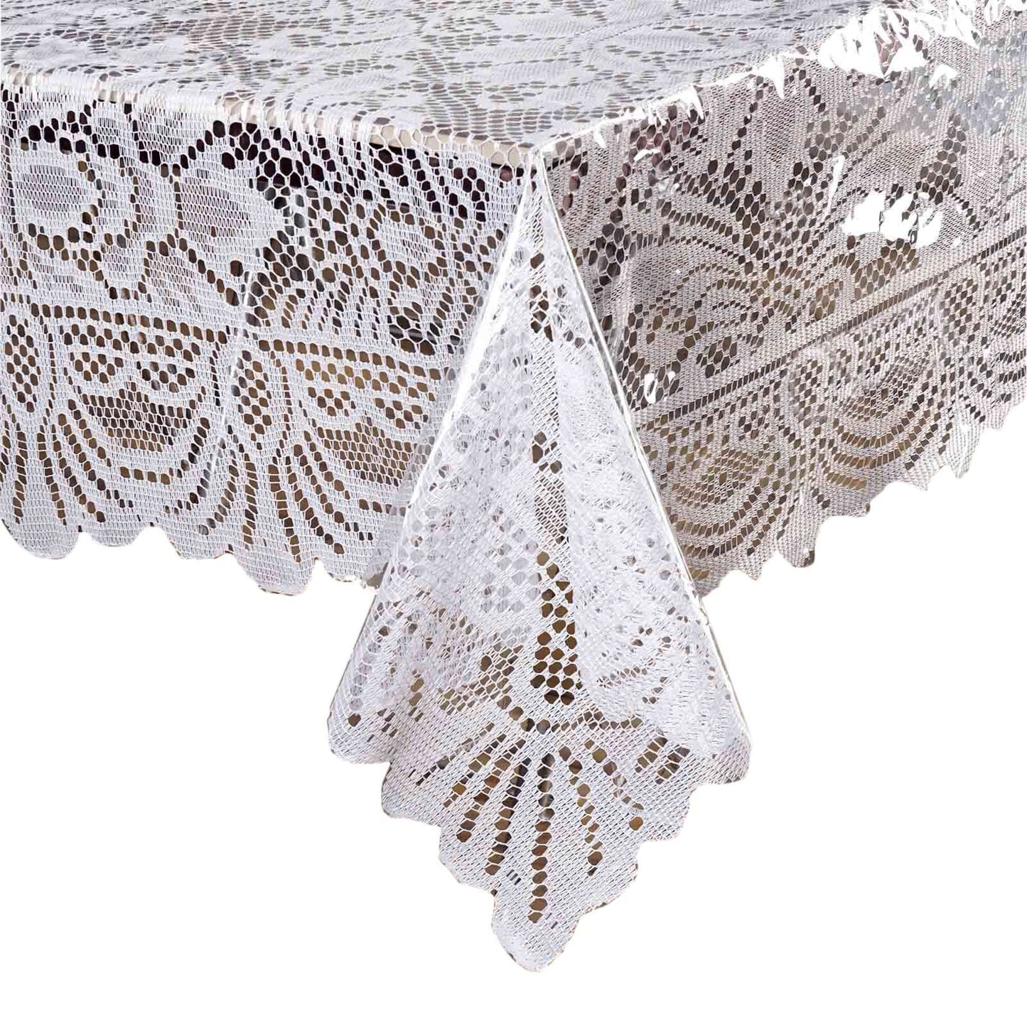 Vinyl Tablecloth Clear Eco - Friendly Square - Durable PVC Tablecloth 54"x54" 10 Mil Thick - Linen Luxes