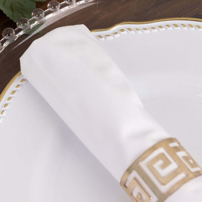 5 Pack Scuba 20"x20" Napkins White - Durable & Reusable Dinner Napkins for a Polished Tablescape