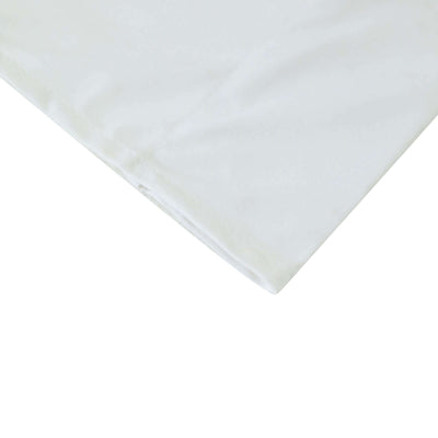 White Scuba Polyester Ceiling Drape Backdrop Curtain Panel, Commercial Grade Fire Retardant Wrinkle Free Draping Fabric With Rod Pockets - 5ftx30ft