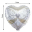 1 Pair 20" Heart Shaped Bride and Groom Mylar Foil Helium Air Balloons - Linen Luxes