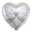 1 Pair 20" Heart Shaped Bride and Groom Mylar Foil Helium Air Balloons - Linen Luxes