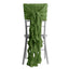 1 Set Chiffon Hoods Chair Sashes with Willow Ruffles Design Olive Green - Stylish Chair Bow Decor