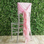 1 Set Chiffon Hoods Chair Sashes with Willow Ruffles Design Pink - Stylish Chair Bow Decor - Linen Luxes