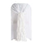 1 Set Chiffon Hoods Chair Sashes with Willow Ruffles Design White - Stylish Decor for Weddings & Gatherings - Linen Luxes
