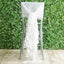1 Set Chiffon Hoods Chair Sashes with Willow Ruffles Design White - Stylish Decor for Weddings & Gatherings - Linen Luxes