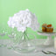10 Flower Head and Stems White Artificial Satin Hydrangeas, DIY Arrangement - Linen Luxes