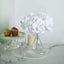 10 Flower Head and Stems White Artificial Satin Hydrangeas, DIY Arrangement - Linen Luxes