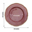 10-Pack Plastic 10" Dinner Plates in Cinnamon Rose with Gold Scalloped Rim - Disposable Large Party Plates