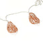 10 LED Fairy String Light Garland Rose Gold Leaves Design Warm White - Battery Operated Party Lights 5ft - Linen Luxes
