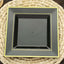 10-Pack Plastic Dinner Plates Black Square with Gold Trim - Lightweight Disposable Plates for Events 10"