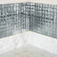 10 Pack 10 Sq ft Silver Peel and Stick Backsplash Mirror Wall Tiles - Linen Luxes