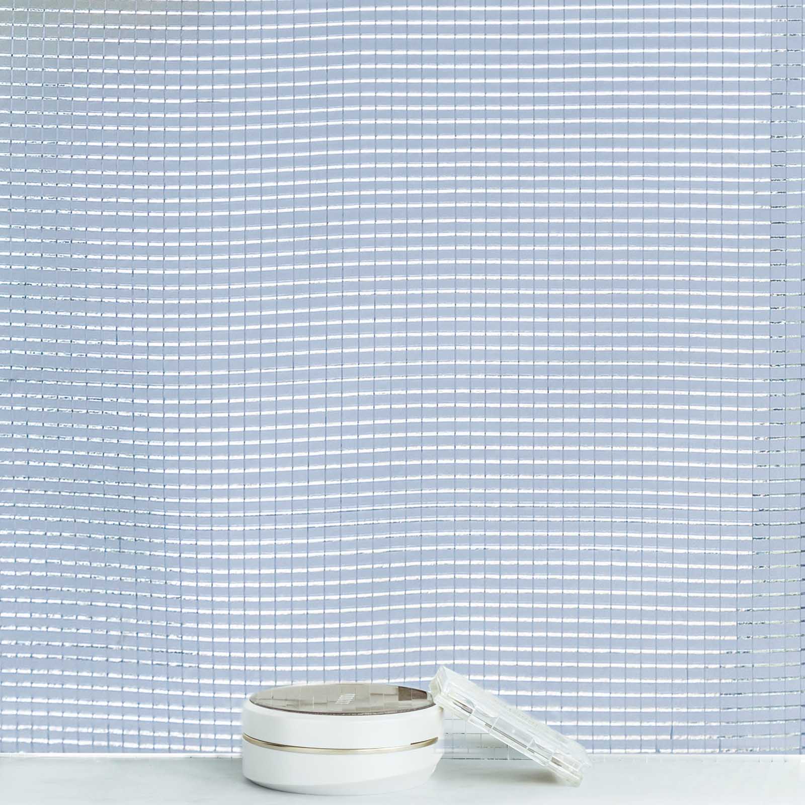 10 Pack 10 Sq ft Silver Peel and Stick Backsplash, Mosaic Mirror Wall Tiles - Linen Luxes