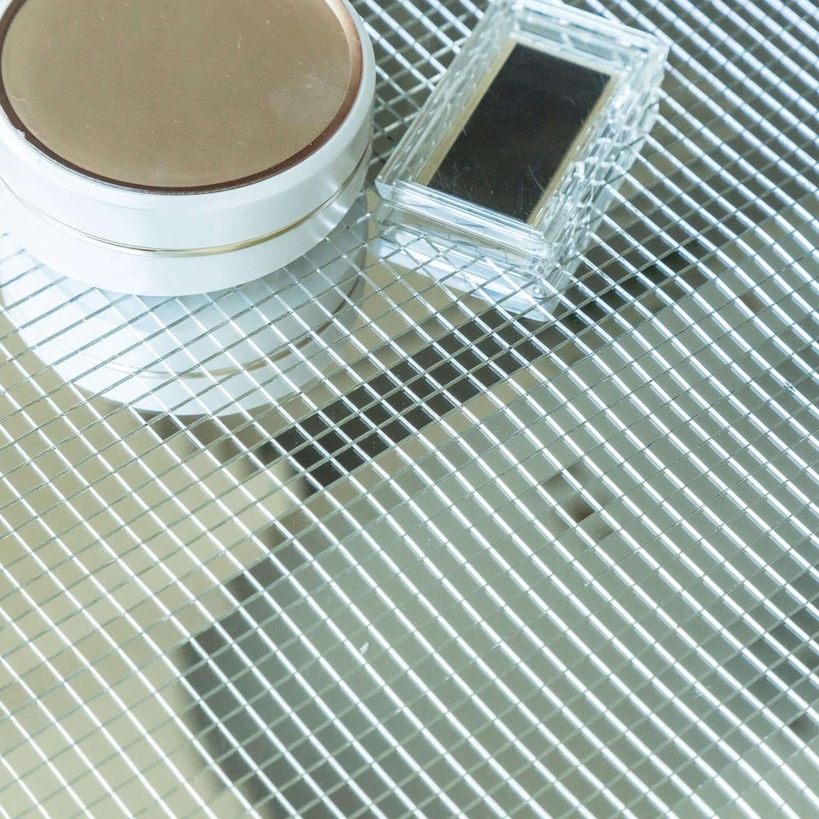 10 Pack 10 Sq ft Silver Peel and Stick Backsplash, Mosaic Mirror Wall Tiles - Linen Luxes