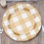 10-Pack Disposable Paper Charger Plates â€“ Gold/White Buffalo Plaid 13" Round Table Chargers, 350 GSM Cardstock
