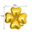10 Pack 15" Shiny Gold Four Leaf Clover Shaped Mylar Foil Balloons - Linen Luxes