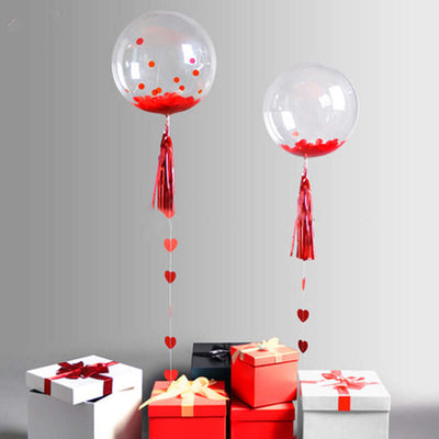 10 Pack 16" Clear Fully Transparent PVC Helium Air Bubble Balloons - Linen Luxes