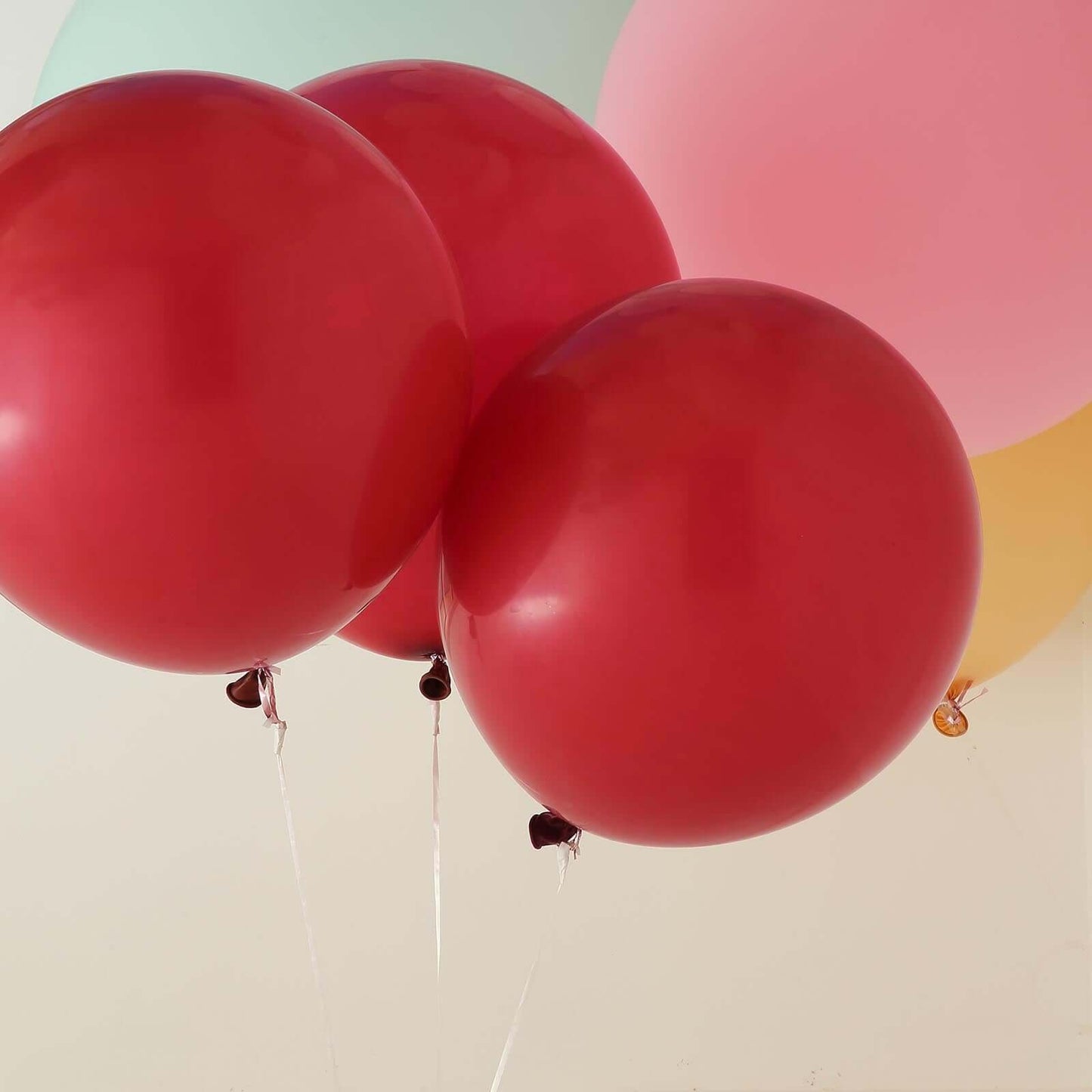 10 Pack 18" Matte Pastel Burgundy Helium or Air Latex Party Balloons - Linen Luxes