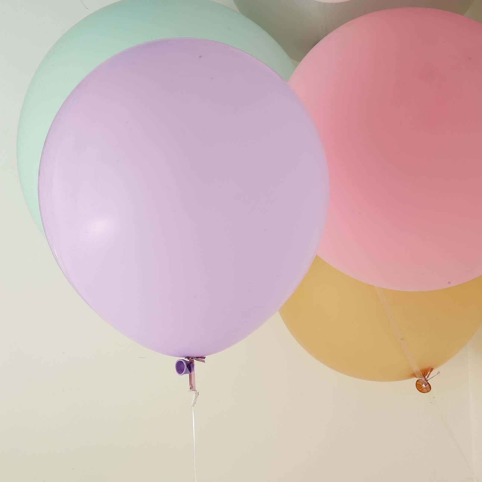 10 Pack 18" Matte Pastel Lavender Lilac Helium or Air Latex Party Balloons - Linen Luxes